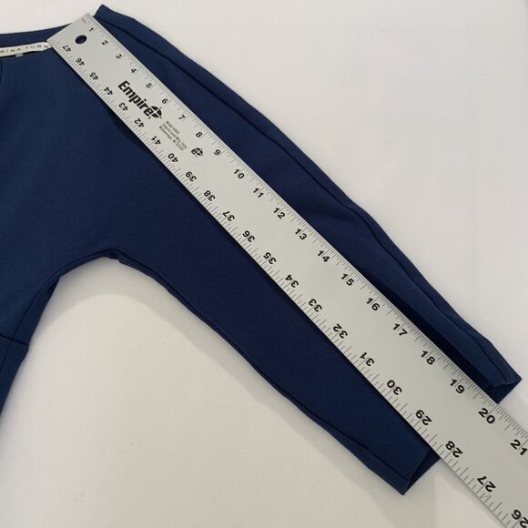 Trina Turk Dress 10 Blue Sheath 3/4 Sleeve Career Office Elegant Quiet Luxury - Picture 10 of 12